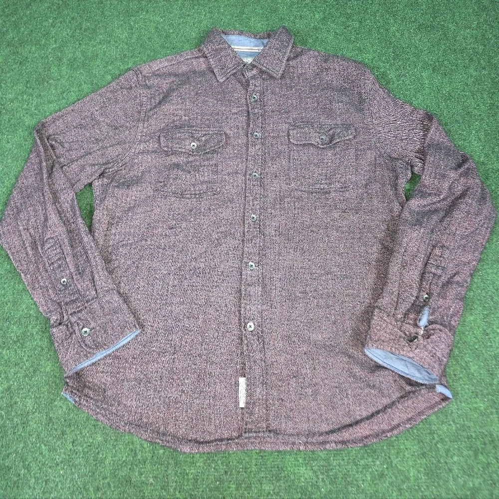 Flag & Anthem | 98% Cotton Micro Herringbone Button Down Casual Mens Shirt - Picture 10 of 15